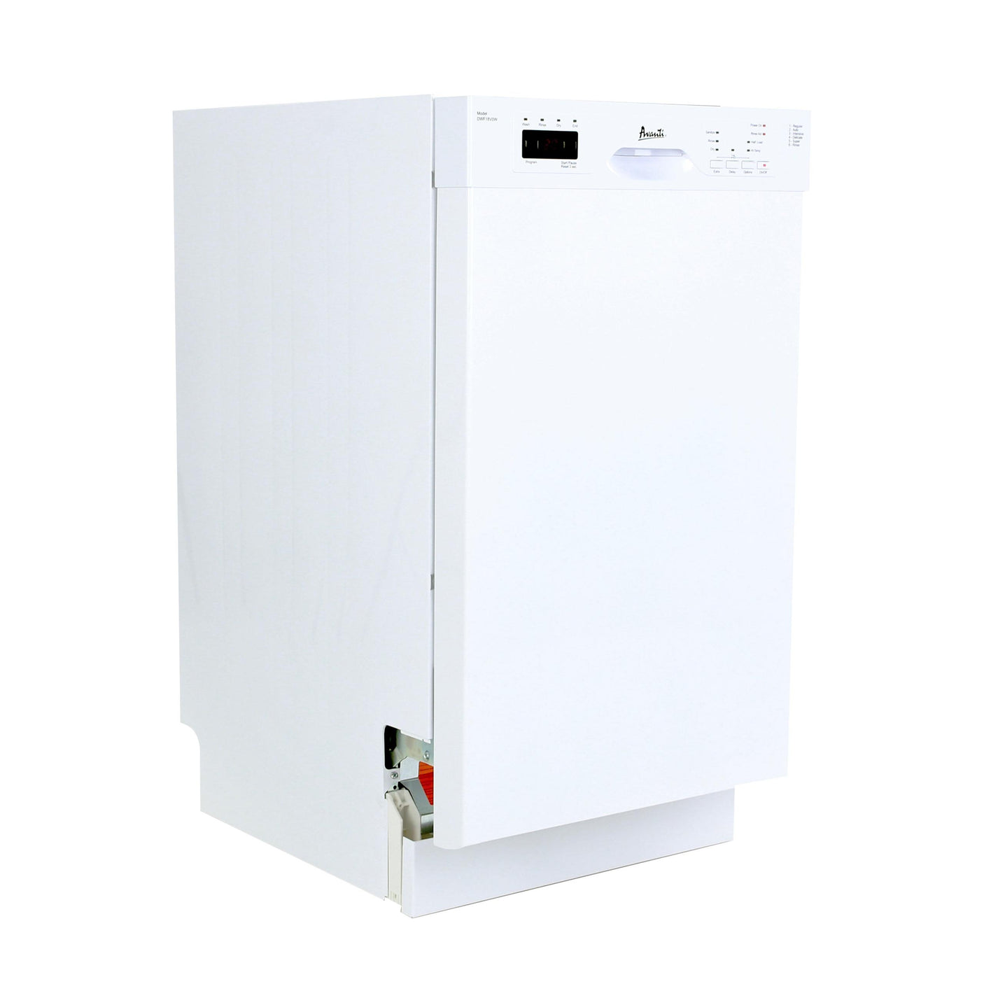 Avanti 18" Built In Dishwasher - White