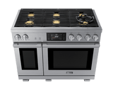 48" Gas Range, Silver Stainless, Natural Gas/Liquid Propane