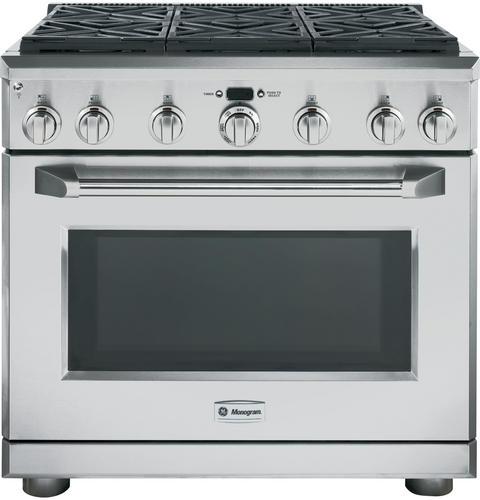 GE Monogram® 36" Dual-Fuel Professional Range with 6 Burners (Liquid Propane)