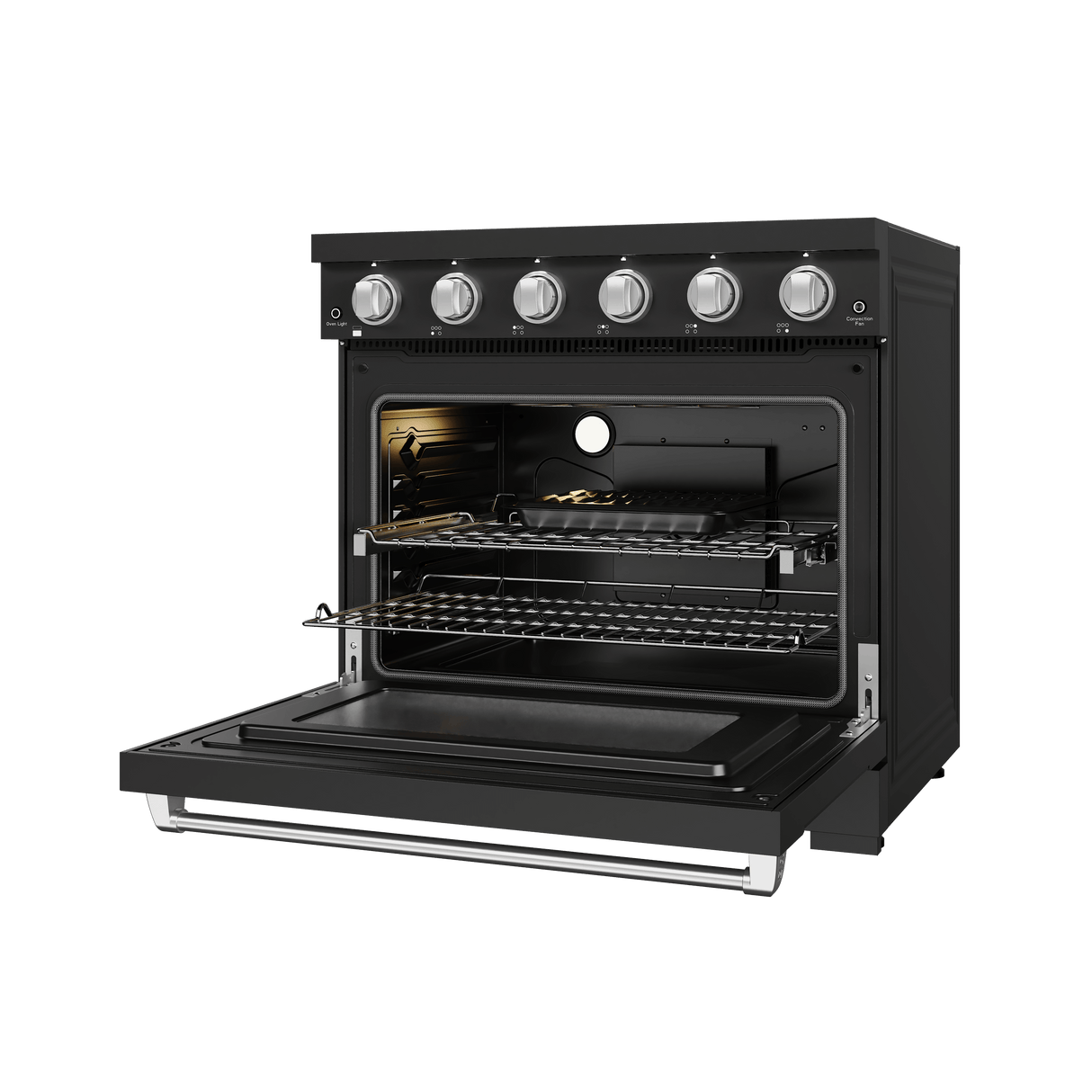 36 Inch Professional Electric Range In Black/stainless Steel  Gordon Ramsay Series