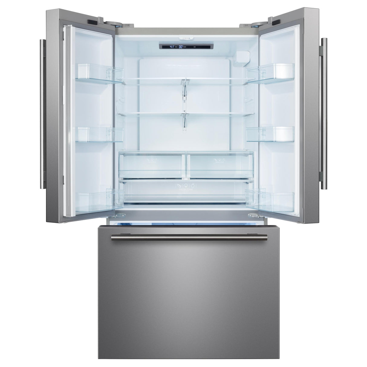 Forno Rivello 36 Inch French Door Refrigerator in Stainless Steel, Internal Water Dispenser, Filtered Ice, Adjustable Shelves, Energy Star Certified