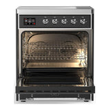 ILVE UMIB30QNR3MGC Majestic III 30 inch Induction Range with 4 Elements, 4 cu. ft. Oven Capacity (Solid Door, Graphite Matte, Chrome)