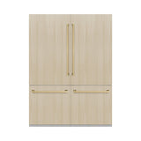 ZLINE Autograph Edition 60 in. 32.2 cu. ft. Panel Ready Built-In 4-Door French Door Refrigerator with Internal Water and Ice Dispenser with Champagne Bronze Handles (RBIVZ-60-CB)