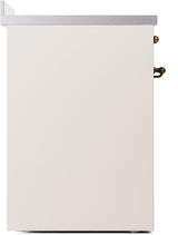 Nostalgie II 30 Inch Electric Freestanding Range in Antique White with Bronze Trim