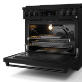 36 Inch Professional Gas Range With Tilt Panel Touch Control In Black  Gordon Ramsay Series