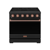 36 Inch Professional Electric Range In Black/rose Gold  Gordon Ramsay Series