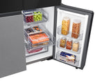Bespoke 4-Door Flex™ Refrigerator (29 cu. ft.) with Family Hub™+ in Charcoal Glass Top and Stainless Steel Bottom Panels