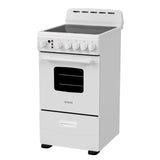 Avanti 20-Inch Freestanding Electric Range with Ceramic Glass Cooktop, in White (CERU200P0W)