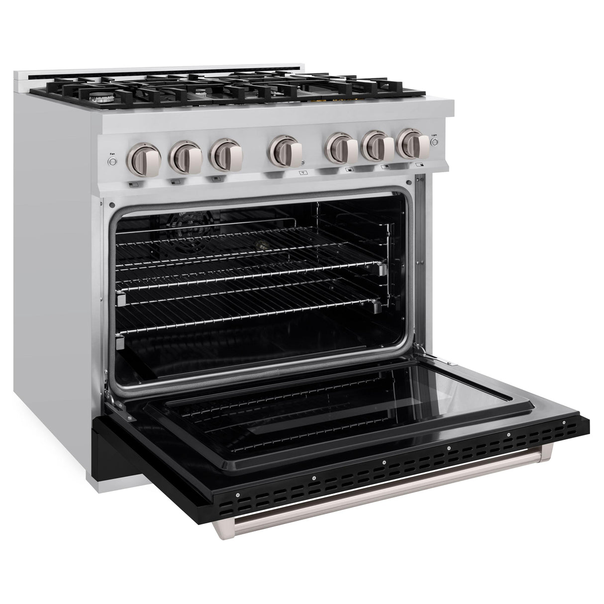 ZLINE 36 in. 5.2 cu. ft. Classic Dual Fuel Range with 6 Burner Gas Cooktop and Electric Convection Oven in DuraSnow' Stainless Steel (CDRS-36)