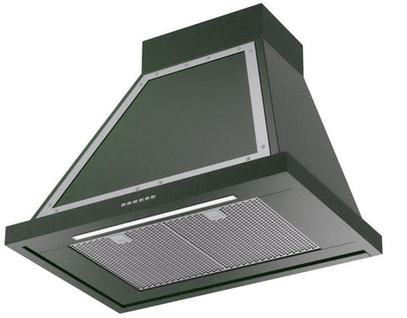 Nostalgie 30 Inch Emerald Green Wall Mount Convertible Range Hood