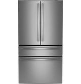 GE Profile™ ENERGY STAR® 23.3 Cu. Ft. Smart Counter-Depth Fingerprint Resistant 4-Door French-Door Refrigerator with Door In Door
