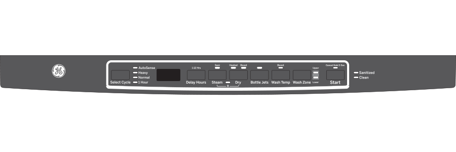 GE® ENERGY STAR® Top Control with Stainless Steel Interior Door Dishwasher with Sanitize Cycle & Dry Boost