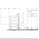 GE 6.2 cu. ft. Capacity Gas&#x00A0;Dryer&#x00A0;with Up To 120 ft. Venting and Shallow Depth&#x200B;