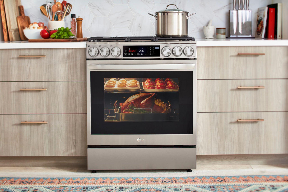 6.3 cu ft. Smart wi-fi Enabled ProBake Convection® InstaView® Gas Slide-In Range with Air Fry