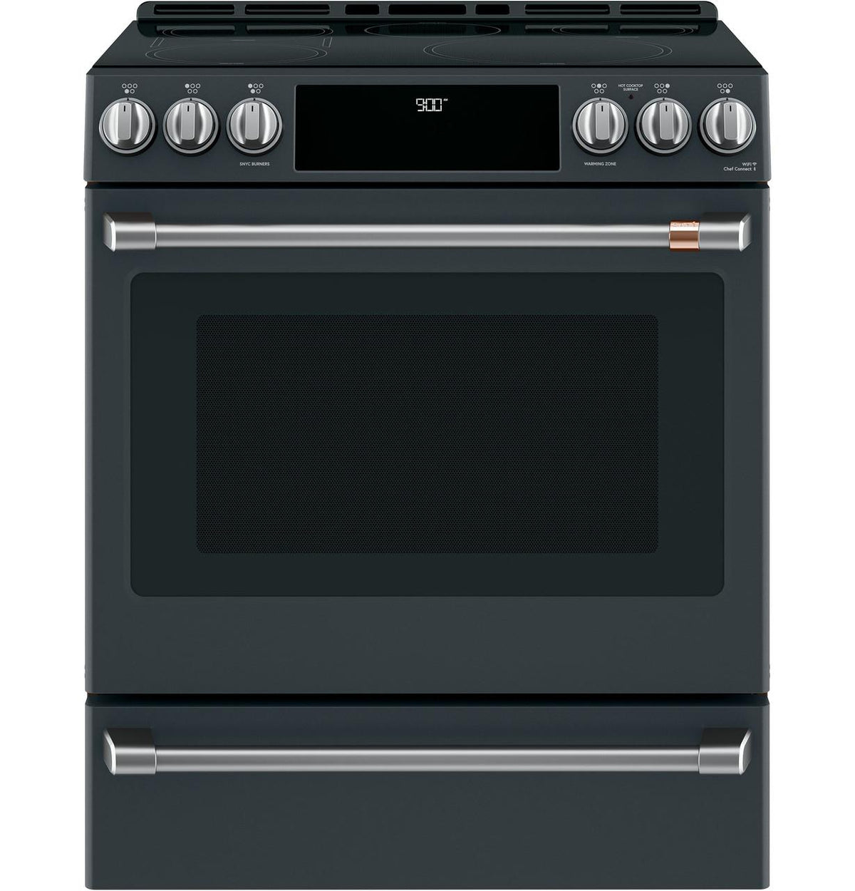 Café™ 30" Smart Slide-In, Front-Control, Induction and Convection Range with Warming Drawer