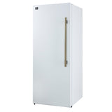 Forno Maderno 28" Built-In Convertible Refrigerator in White, 13.6 cu.ft. Left Swing with Decorative Grill - 32" Wide