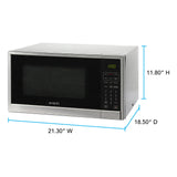 Avanti Microwave Air Fry, Convection Oven 3-in-1, 1.3 cu. ft. Capacity, in Black/Stainless Steel (MTAF130K3S)