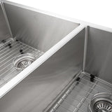 ZLINE 36 in. Chamonix Undermount Double Bowl Stainless Steel Kitchen Sink with Bottom Grid (SR60D-36)