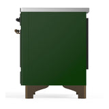 ILVE UMDIB40NR3EGB Majestic III 40 inch Induction Range with 6 Elements, 3.82 cu. ft. Total Oven Capacity (Triple Glass Door, Emerald Green, Burnished)