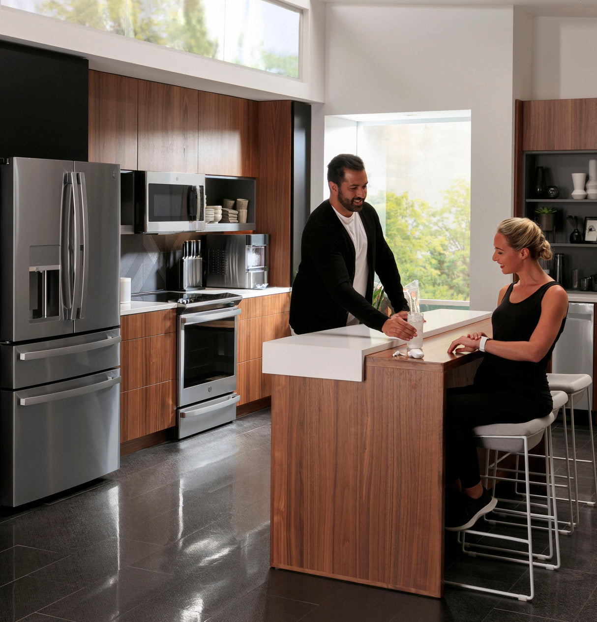 GE Profile™ 30" Smart Slide-In Electric Convection Fingerprint Resistant Range with No Preheat Air Fry