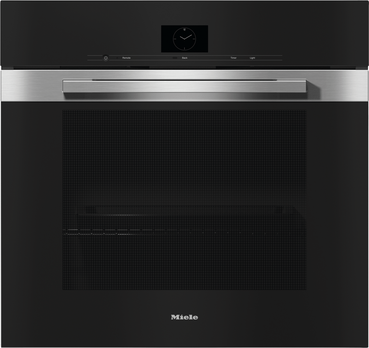 H 7680 BP Clean Touch Steel - 30 Inch Convection Oven in a perfectly combinable design with food probe and automatic programs.