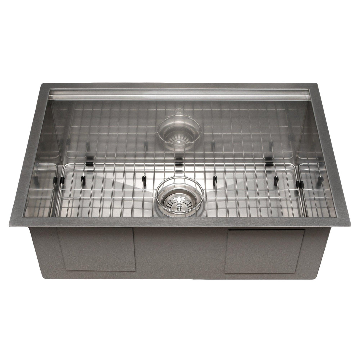 ZLINE 27 in. Garmisch Undermount Single Bowl Satin Stainless Steel Kitchen Sink with Bottom Grid and Accessories (SLS-27S)