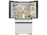 Bespoke 23 cu. ft. Counter Depth 4-Door French Door Refrigerator with AI Family Hub™+ AI Vision Inside™ in White Glass
