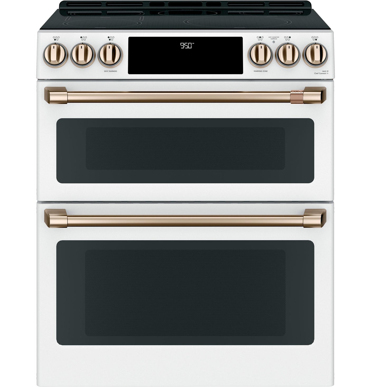 Café™ 30" Smart Slide-In, Front-Control, Induction and Convection Double-Oven Range