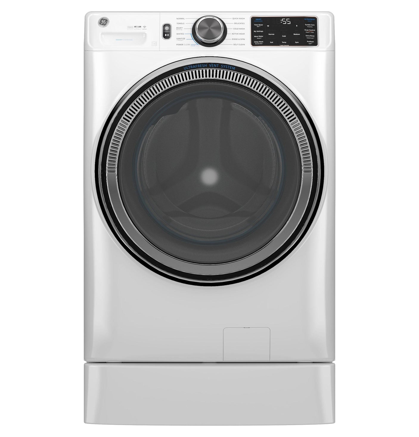 GE® ENERGY STAR® 5.0 cu. ft. Capacity Smart Front Load Steam Washer with SmartDispense™ UltraFresh Vent System with OdorBlock™ and Steam