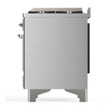 ILVE UM60FNR3SSCLP Majestic III 60 inch Dual Fuel Range with 9 Burners and Griddle, Dual Function Burner up to 25,000 BTU (Liquid Propane, Triple Glass Door, Stainless Steel, Chrome)