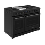 48 Inch Professional Liquid Propane Range In Black