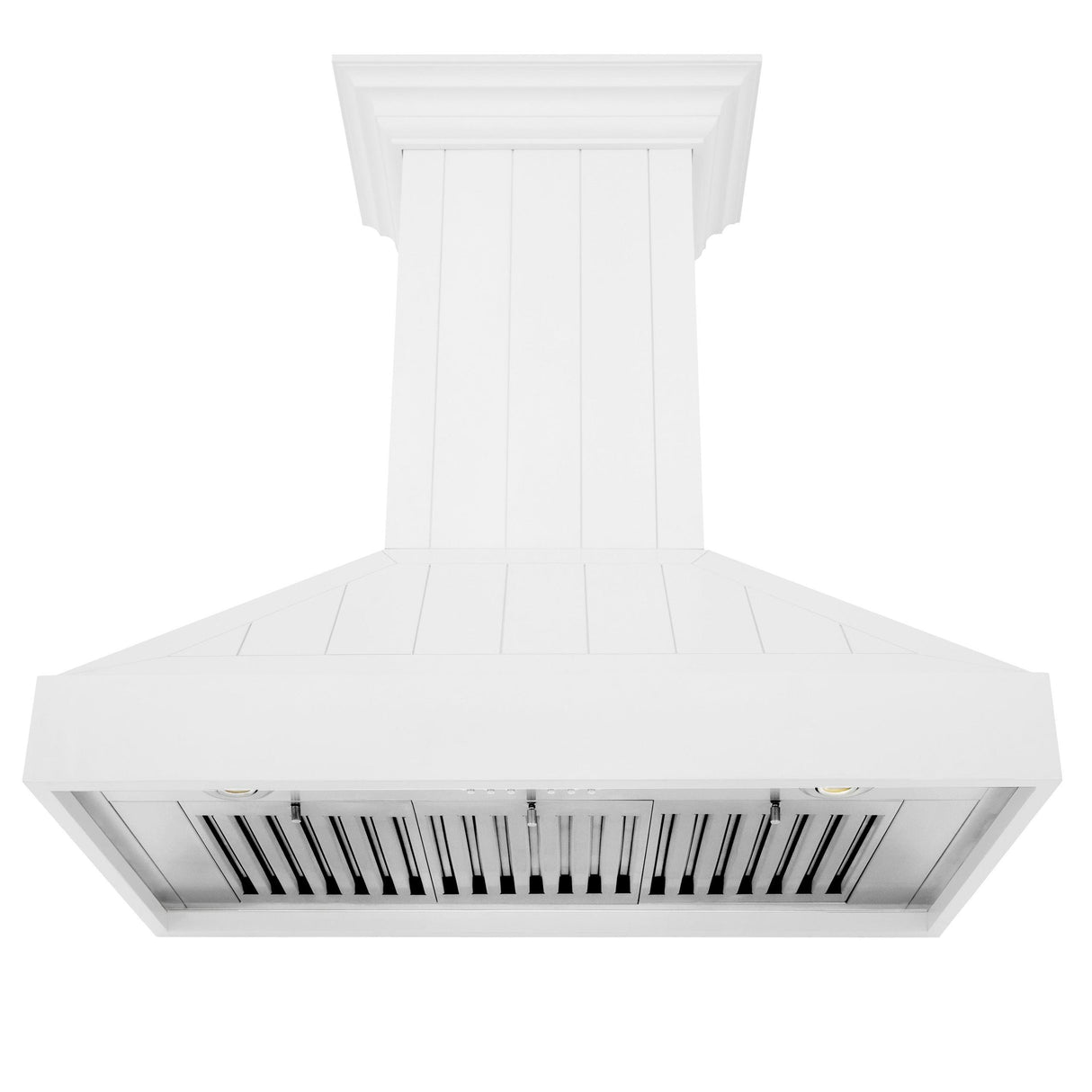 ZLINE 30 in. Wooden Wall Mount Range Hood in Shiplap Bright White Finish (KPWW-30)