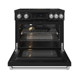 36 Inch Professional Induction Range With Tilt Panel Touch Control In Black and Stainless Steel  Gordon Ramsay Series