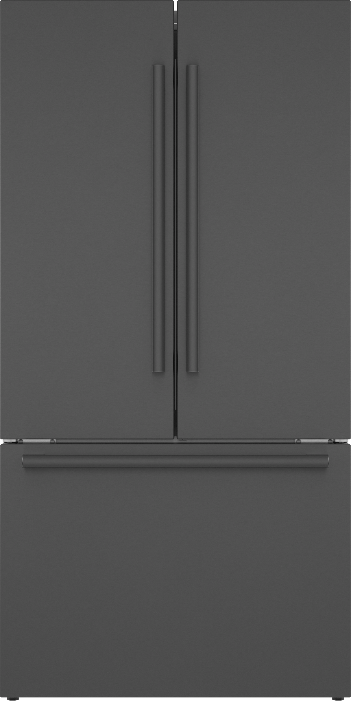 800 Series French Door Bottom Mount Refrigerator 36" Black Stainless Steel