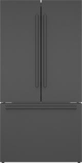 800 Series French Door Bottom Mount Refrigerator 36" Black Stainless Steel