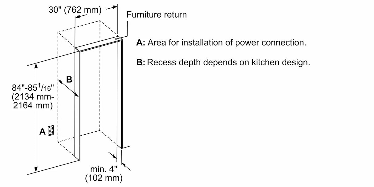 Benchmark™ Built-in Fridge 30'' Flat Hinge