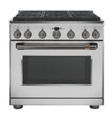 Café™ 36" Brushed Black Handle & Knob Set for Pro Range and Rangetop