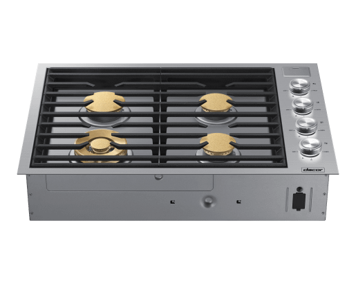 30" Gas Cooktop, Silver Stainless Steel, Natural Gas