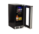 15" Beverage Center - Panel Overlay Frame Glass Door - Integrated Right Hinge