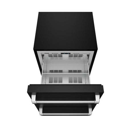 24 Inch Undercounter Built-in / Freestanding Drawer Freezer - Black/stainless Steel  Gordon Ramsay Series