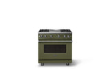 36"W. Sealed Burner Gas Range (Burner: 4g, Finish: Martini, Trim: Polished Chrome, Fuel: Natural Gas)