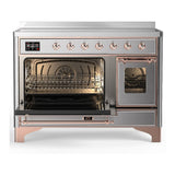 ILVE UMIB48NR3SSP Majestic III 48 inch Induction Range with 6 Elements, 5.02 cu. ft. Total Oven Capacity (Triple Glass Door, Stainless Steel, Copper)