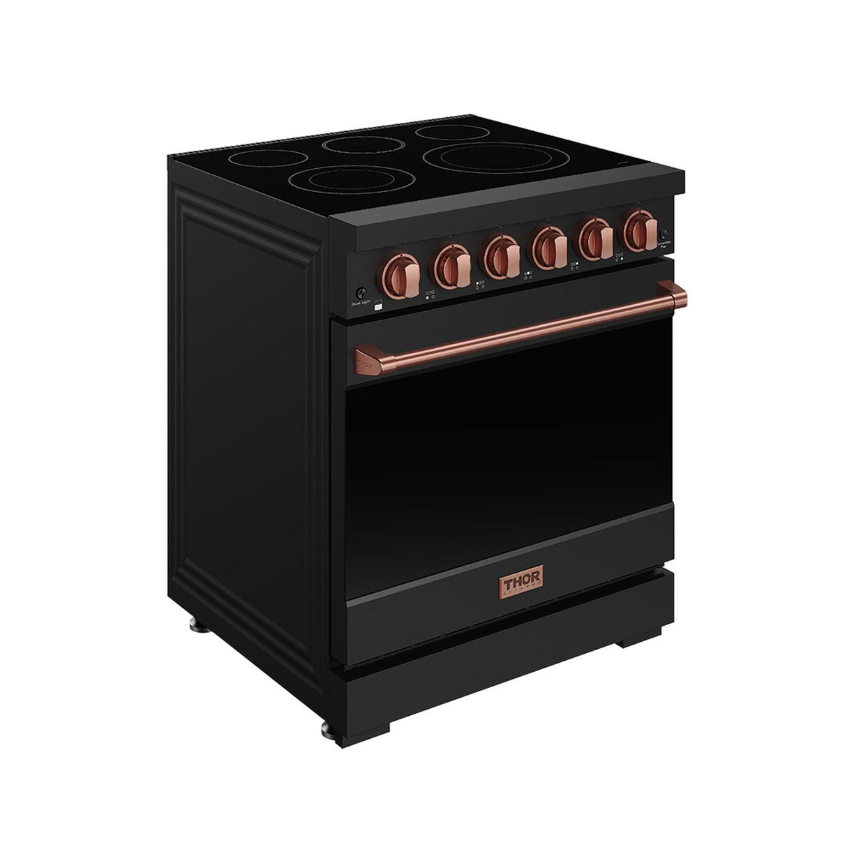 30 Inch Professional Electric Range With Precision Knob Control In Black and Rose Gold  Gordon Ramsay Series