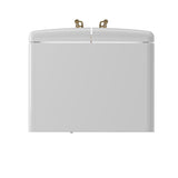 Forno Luigi 33-Inch French Door Refrigerator, 18 cu.ft, White Finish, Antique Brass Handles, ENERGY STAR Certified