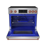 36 Inch Professional Induction Range With Tilt Panel Touch Control In Stainless Steel and Rose Gold  Gordon Ramsay Series