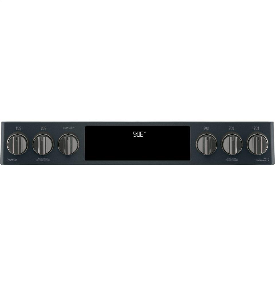 GE Profile™ 30" Smart Slide-In Front-Control Gas Double Oven Convection Range