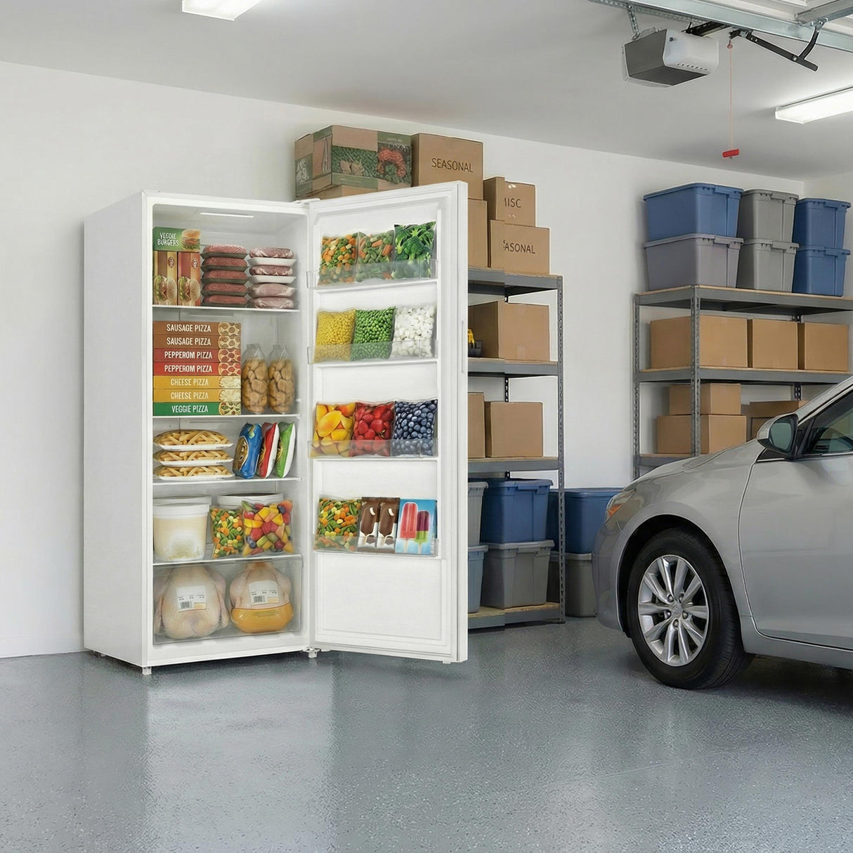 Avanti MaxxSpace Insulation™ Technology Garage-Ready Frost-Free Convertible Upright Freezer, 23 cu. ft., ENERGY STAR, White (AV230VFLJM0W)