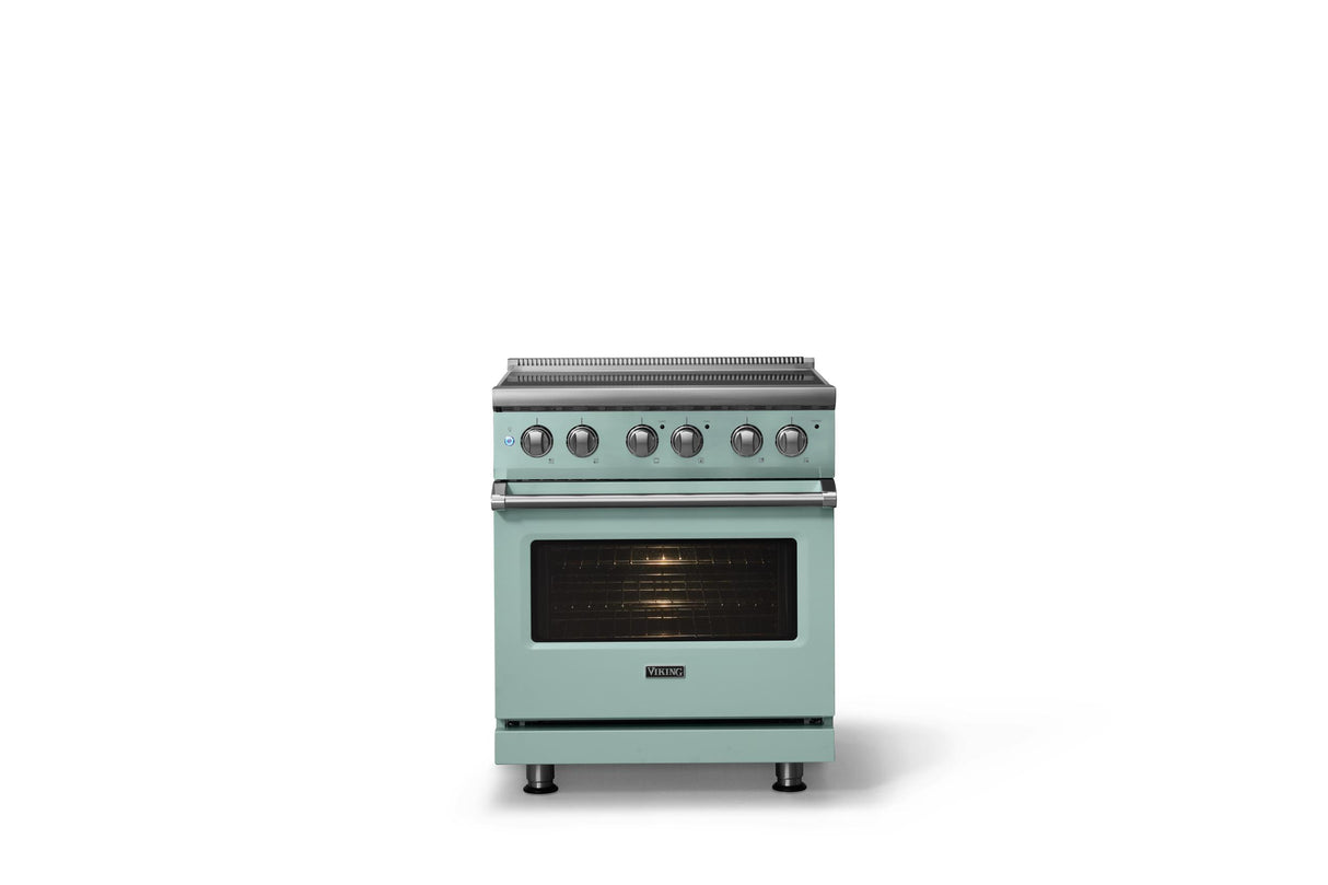 30"W. Electric Range (Finish: Splash, Trim: Polished Chrome)