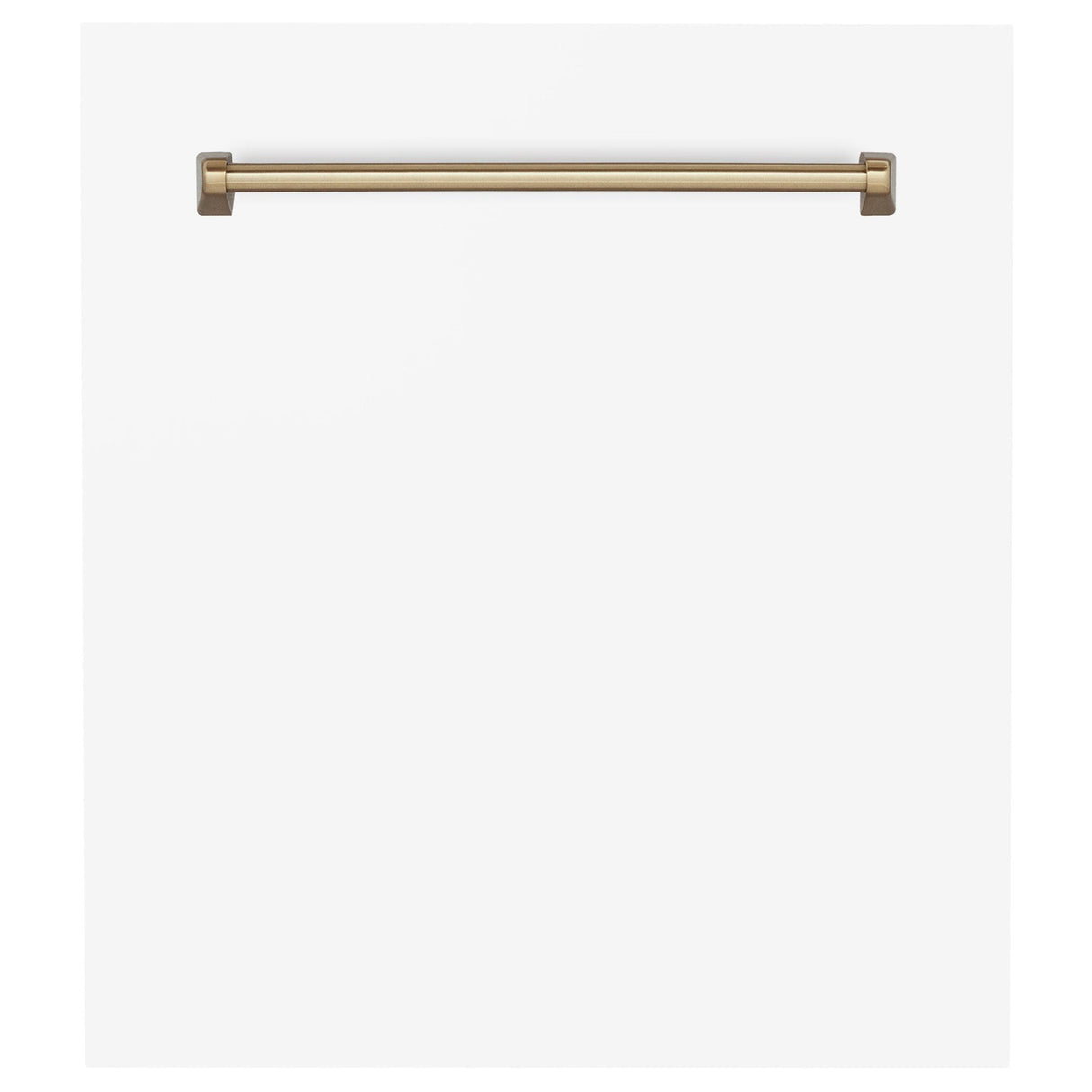 ZLINE 24 in. Autograph Edition Tallac Dishwasher Panel in White Matte with Accented Handle (DPVZ-WM-24) [Color: Gold]