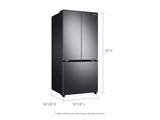 19.5 cu. ft. Smart 3-Door French Door Refrigerator in Black Stainless Steel